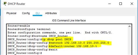 how to configure dhcp pool on cisco router